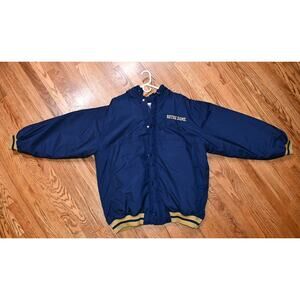 Vintage Champs Sports Notre Dame Puffer Coat Hooded Jacket Men’s Size XL 0626!!!